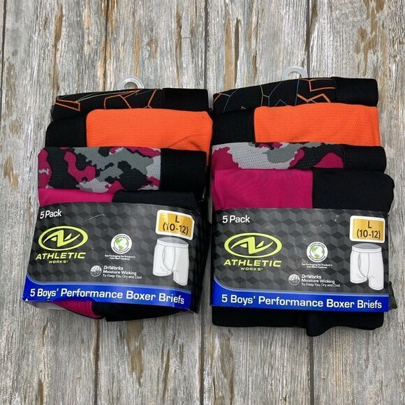 Boys Performance Boxer Briefs Underwear 2, 5-Packs Size L (10/12) - Picture 1 of 4